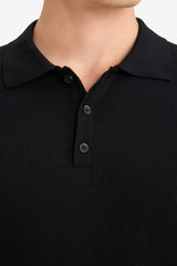 Standard Fit Polo Collar Premium Buttoned Knitwear Sweater