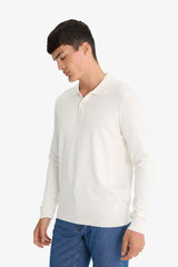 Standard Fit Polo Collar Premium Buttoned Knitwear Sweater