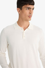 Standard Fit Polo Collar Premium Buttoned Knitwear Sweater