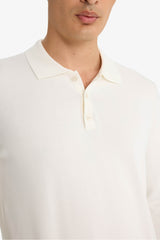 Standard Fit Polo Collar Premium Buttoned Knitwear Sweater