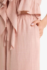 Wide Leg Double Pocket Normal Waist Standard Length Trousers