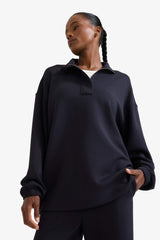 DeFactoFit Long Fit Stand Collar Zippered Modal Sweatshirt
