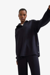 DeFactoFit Long Fit Stand Collar Zippered Modal Sweatshirt