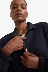 DeFactoFit Long Fit Stand Collar Zippered Modal Sweatshirt