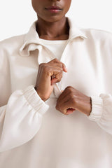 DeFactoFit Long Fit Stand Collar Zippered Modal Sweatshirt