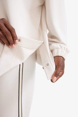 DeFactoFit Long Fit Stand Collar Zippered Modal Sweatshirt