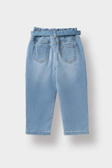 Baby Girl Paperbag Straight Leg Jeans