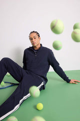 Standard Fit Stand Collar Sports Sweatshirt