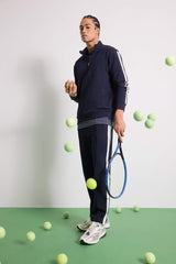 Standard Fit Stand Collar Sports Sweatshirt