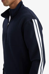 Standard Fit Stand Collar Sports Sweatshirt