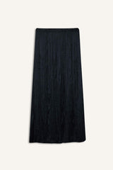 A Cut Satin Maxi Skirt