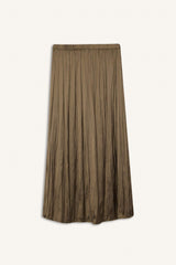 A Cut Satin Maxi Skirt