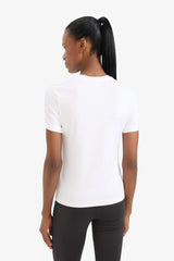 DeFactoFit Standard Fit Cycling Collar Athmando Basic Flat Short Sleeve T-shirt