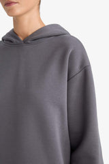 Relax Fit Basic Hooded Sweatshirt