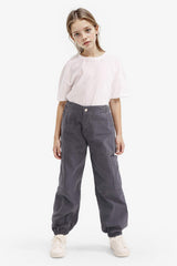 Girls Parachute Cargo Cotton Pants
