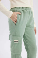 Girls Cargo Pocket Elastic Waist and Leg Jogger Sweatpants