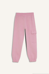 Girls Cargo Pocket Elastic Waist and Leg Jogger Sweatpants