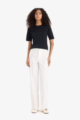 Regular Fit Crew Neck Short Sleeve Knitwear Sweater