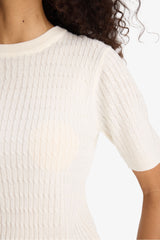 Regular Fit Crew Neck Short Sleeve Knitwear Sweater