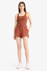 Regular Fit Flexible Waist Bermuda Shorts