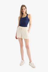 Regular Fit Flexible Waist Bermuda Shorts