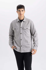 Regular Fit Long Sleeve Overshirt