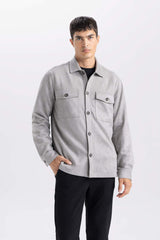 Regular Fit Long Sleeve Overshirt