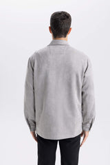 Regular Fit Long Sleeve Overshirt