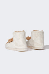 Girls Dog-Themed Flat-Sole Home Boots