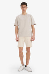 Cotton Relax Fit Crew Neck Basic T-Shirt