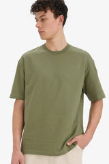 Cotton Relax Fit Crew Neck Basic T-Shirt