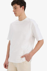 Cotton Relax Fit Crew Neck Basic T-Shirt