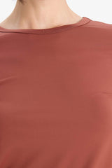 Slim Fit Slim Cut Crew Neck Basic Plain Long Sleeve T-Shirt