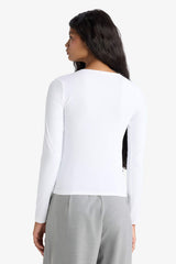 Slim Fit Slim Cut Crew Neck Basic Plain Long Sleeve T-Shirt