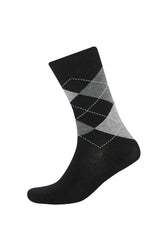 Mens Seamless Diamond Pattern Ultra Soft 2-Pack Bamboo Premium Long Socks