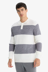 Standard Fit Polo Collar Knitwear Pullover