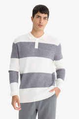 Standard Fit Polo Collar Knitwear Pullover