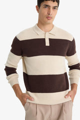Standard Fit Polo Collar Knitwear Pullover