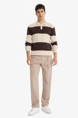 Standard Fit Polo Collar Knitwear Pullover
