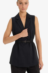 Fitted Jacket Collar Vest