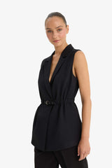 Fitted Jacket Collar Vest