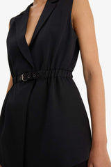 Fitted Jacket Collar Vest