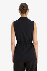 Fitted Jacket Collar Vest