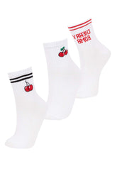 Women's Comfortable Elastic 3-Pack Cotton Ankle Socks