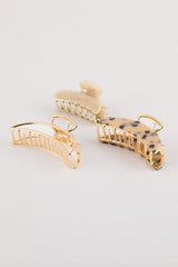 3-Piece Leopard Patterned Latch Buckle