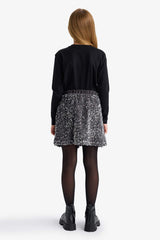 Girl A Cut Sequin Skirt