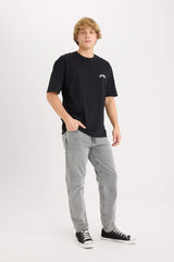 Boxy Fit Crew Neck Printed T-Shirt