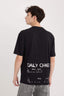 Boxy Fit Crew Neck Back Printed Short Sleeve T-Shirt