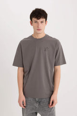 Comfort Fit Crew Neck Printed T-Shirt