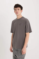 Comfort Fit Crew Neck Printed T-Shirt